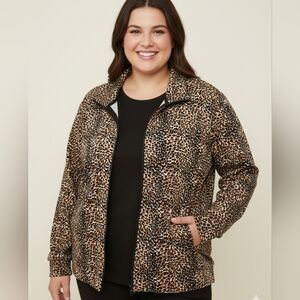 NWOT Leo & Nicole Women's Animal Print Utility Jacket